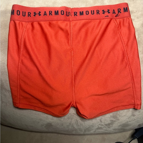 Under Armour Women's Activewear Size Small Vibrant Orange Athletic Shorts - Picture 6 of 9